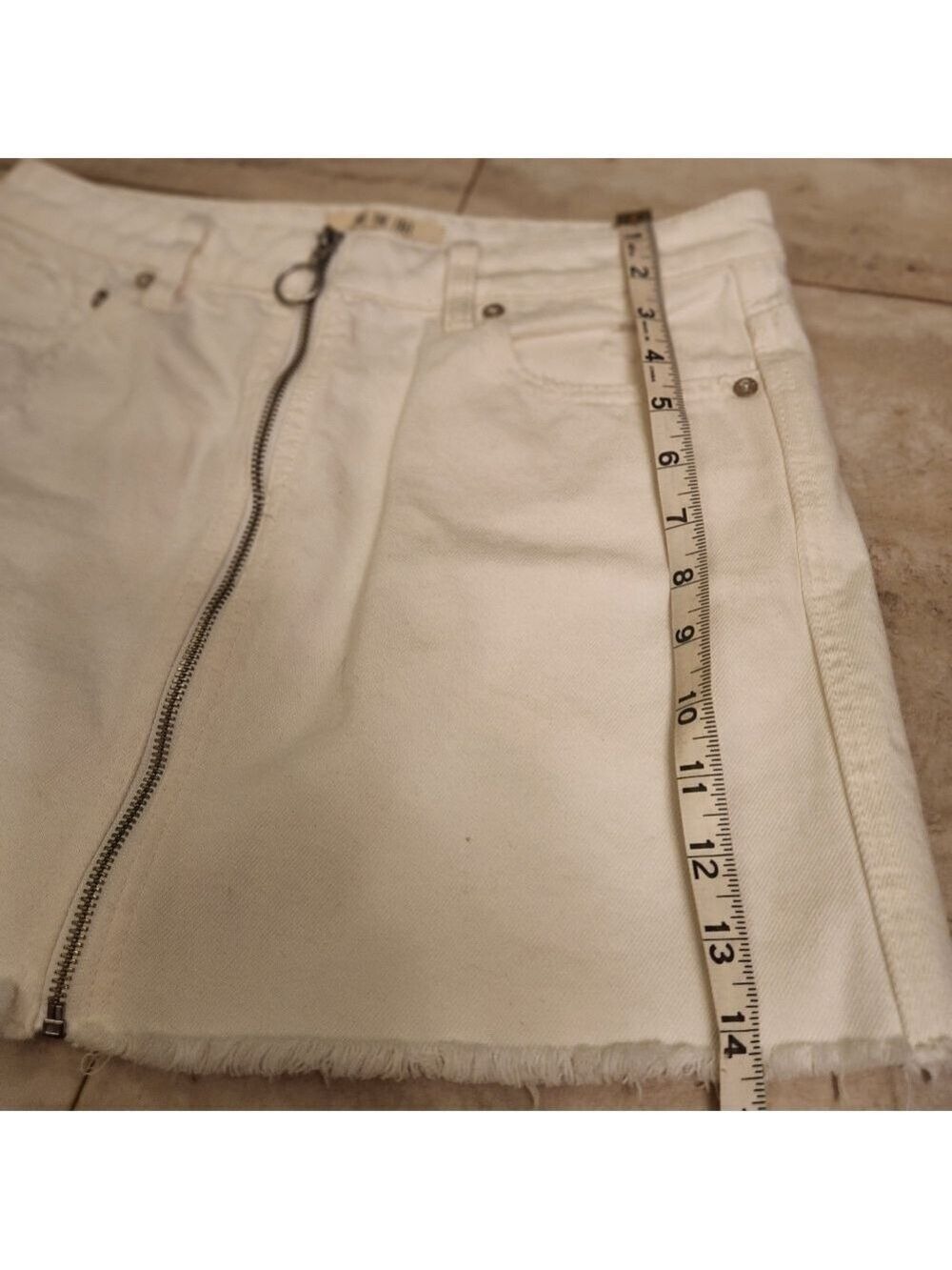 We The Free "Zip It Up" Vintage Denim Mini Skirt by Free People Sz: 4/27 Cotton - Picture 12 of 13